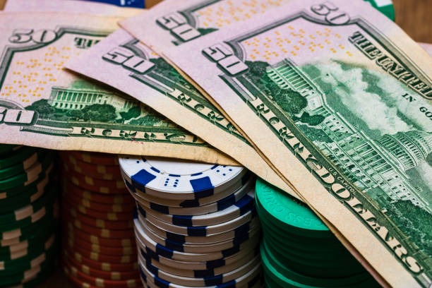 Baccarat dealer dealing cards